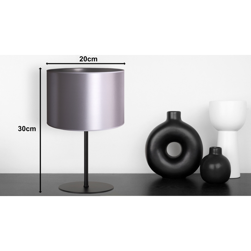 Duolla - Lampada da tavolo CANNES 1xE14/15W/230V diametro 20 cm argento/nero