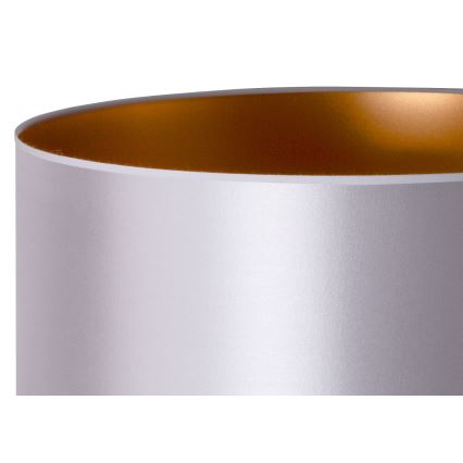 Duolla - Lampada da tavolo CANNES 1xE14/15W/230V diametro 20 cm argento/rame/bianco