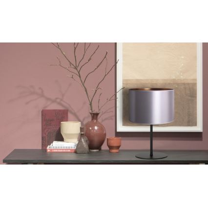 Duolla - Lampada da tavolo CANNES 1xE14/15W/230V diametro 20 cm argento/rame/nero