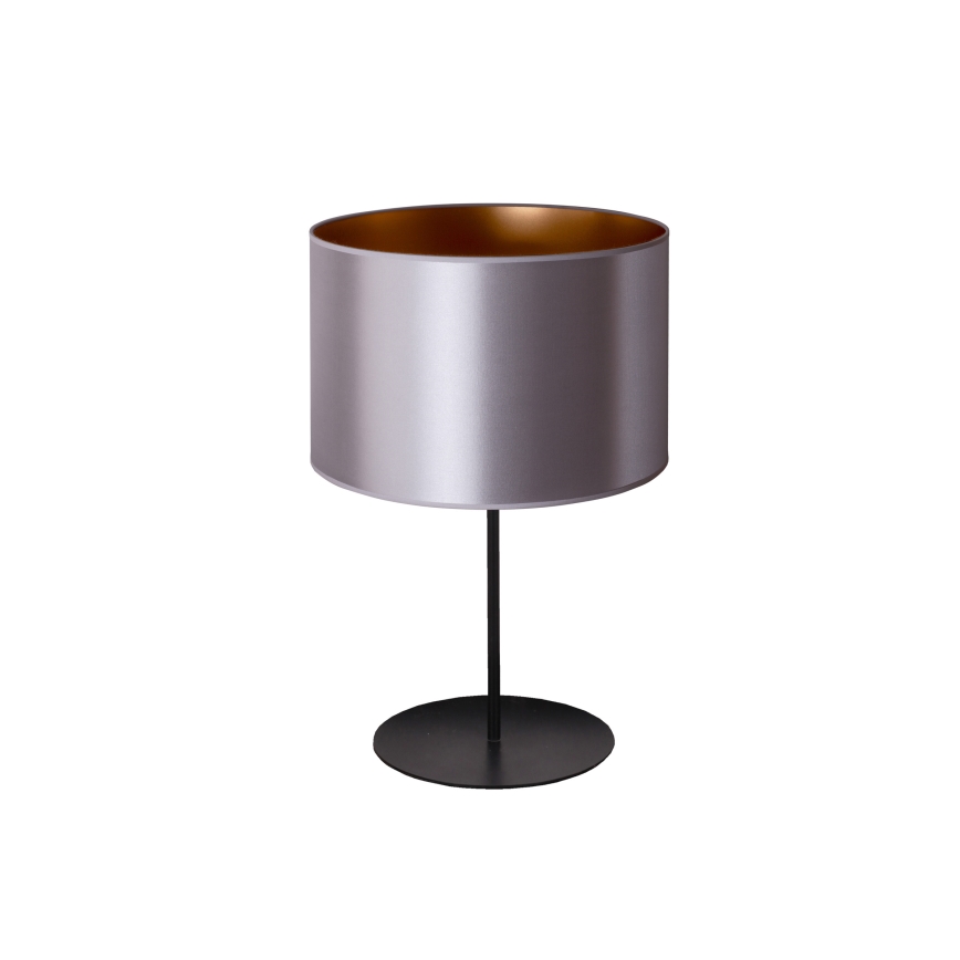 Duolla - Lampada da tavolo CANNES 1xE14/15W/230V diametro 20 cm argento/rame/nero