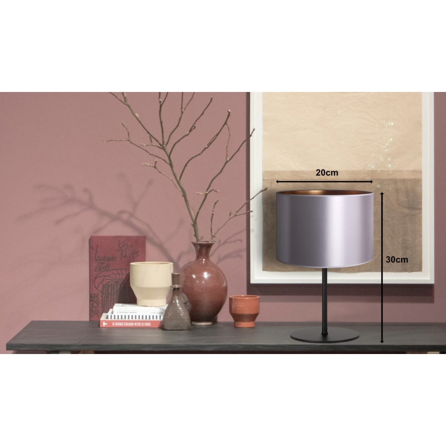 Duolla - Lampada da tavolo CANNES 1xE14/15W/230V diametro 20 cm argento/rame/nero