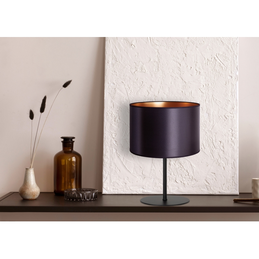 Duolla - Lampada da tavolo CANNES 1xE14/15W/230V diametro 20 cm nero/rame