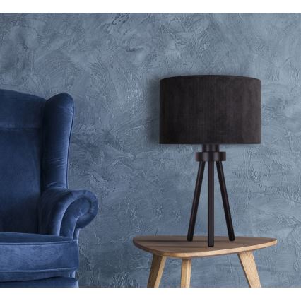 Duolla - Lampada da tavolo LYON 1xE27/15W/230V diametro 30 cm nero