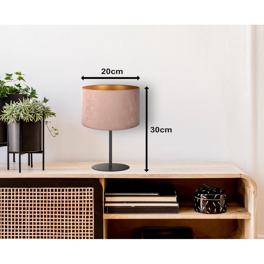 Duolla - Lampada da tavolo ROLLER 1xE14/15W/230V diametro 20 cm beige/oro