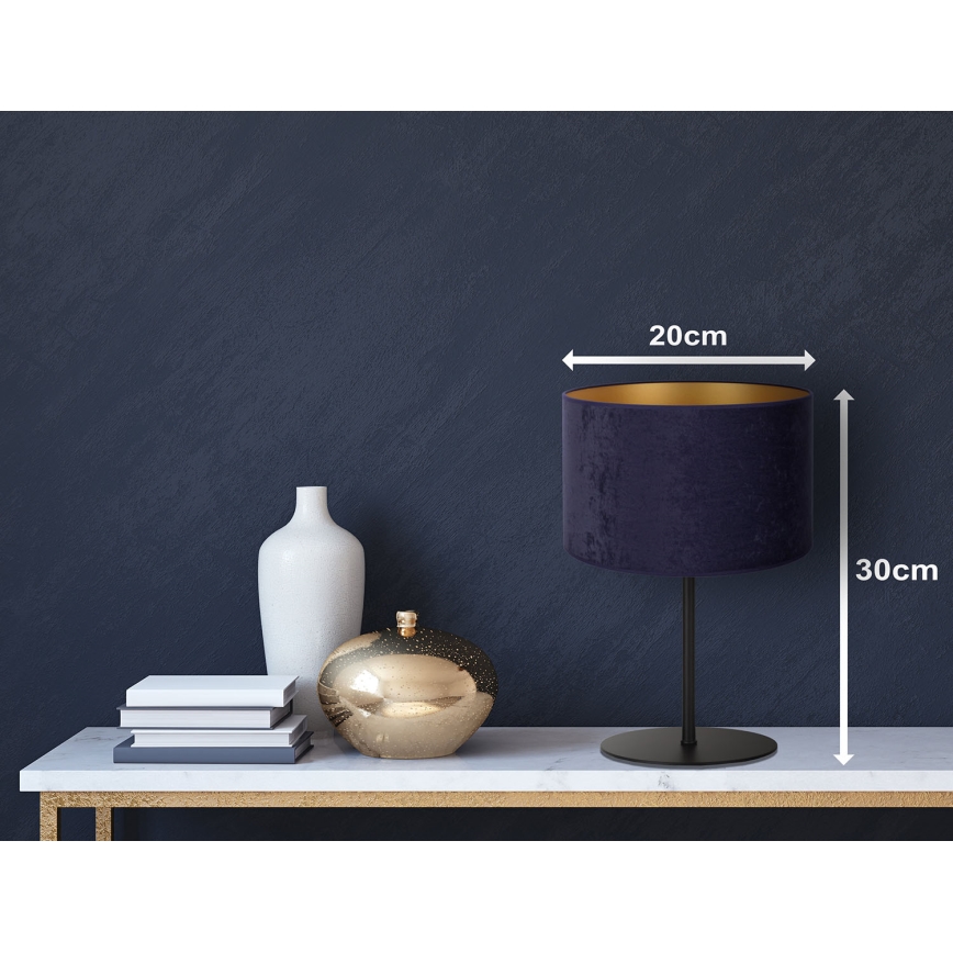 Duolla - Lampada da tavolo ROLLER 1xE14/15W/230V diametro 20 cm blu/oro