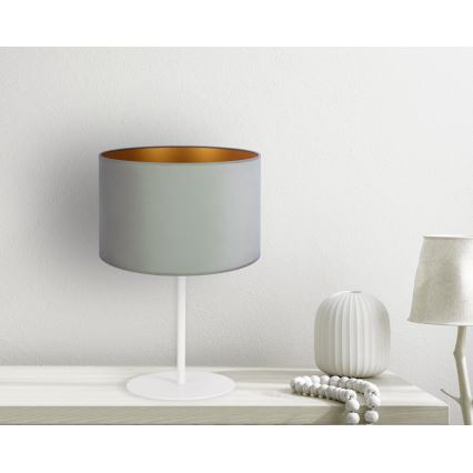 Duolla - Lampada da tavolo ROLLER 1xE14/15W/230V diametro 20 cm luce verde/oro