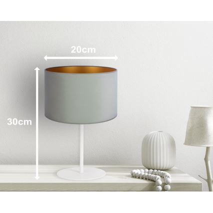 Duolla - Lampada da tavolo ROLLER 1xE14/15W/230V diametro 20 cm luce verde/oro