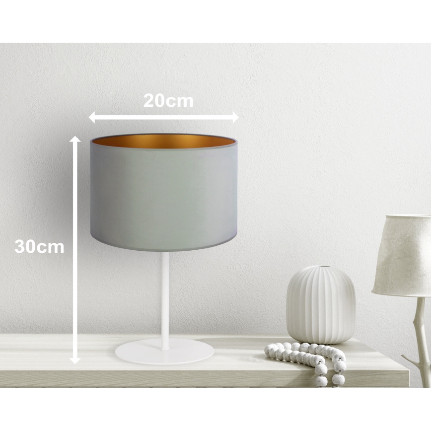 Duolla - Lampada da tavolo ROLLER 1xE14/15W/230V diametro 20 cm luce verde/oro