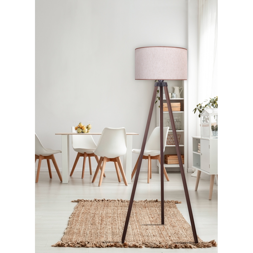 Duolla - Lampadaire 1xE27/60W/230V d. 44 cm beige/marron
