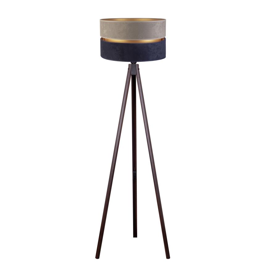 Duolla - Lampadaire DUO 1xE27/60W/230V d. 44 cm gris/bleu/wenge