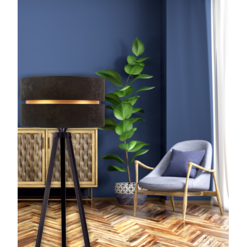 Duolla - Lampadaire DUO 1xE27/60W/230V d. 44 cm noir/wenge