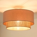 Duolla - Lampadario a plafone  BOHO 1xE27/15W/230V diametro 45 cm beige/marrone