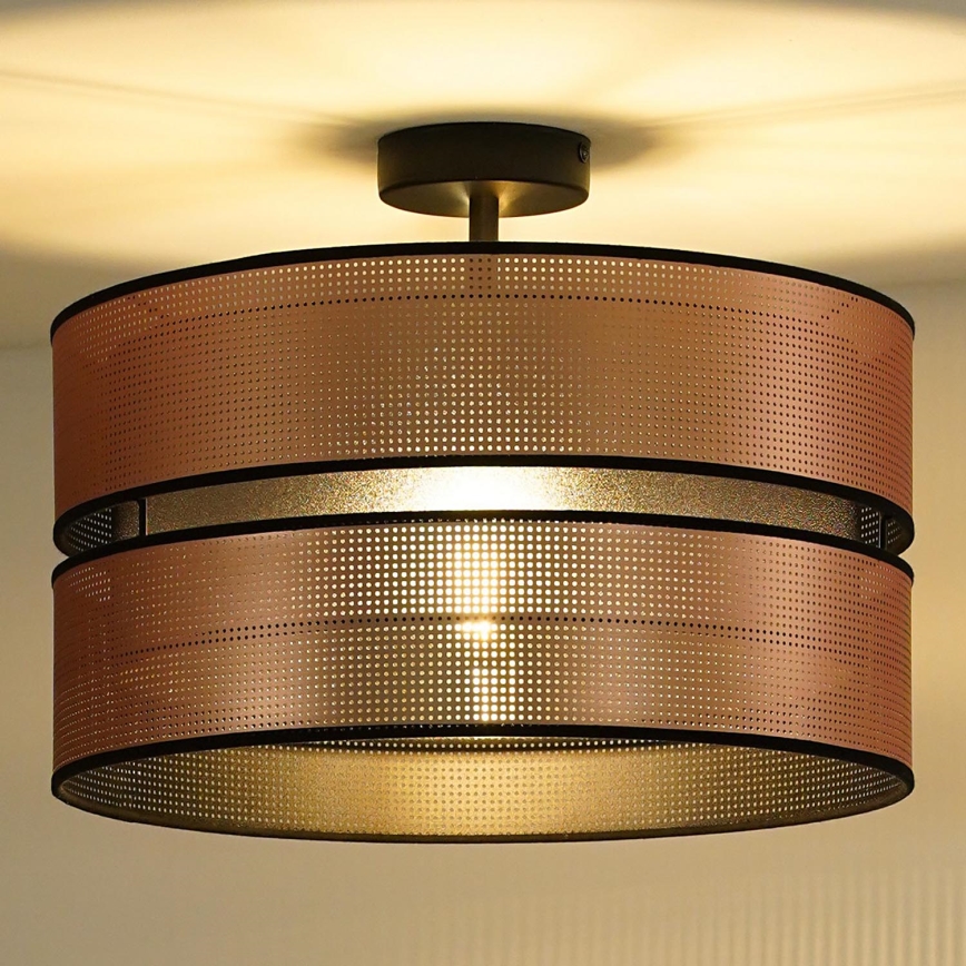 Duolla - Lampadario a plafone COPPER SHINY 1xE27/15W/230V diametro 40 cm rame/nero