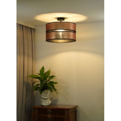 Duolla - Lampadario a plafone COPPER SHINY 1xE27/15W/230V diametro 40 cm rame/nero