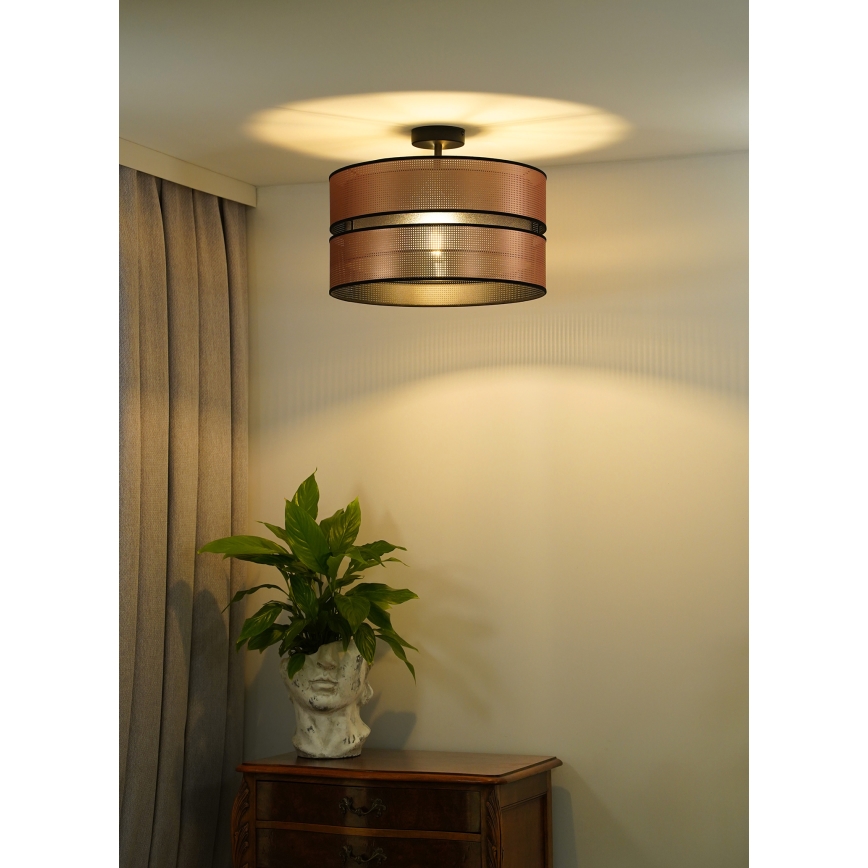 Duolla - Lampadario a plafone COPPER SHINY 1xE27/15W/230V diametro 40 cm rame/nero