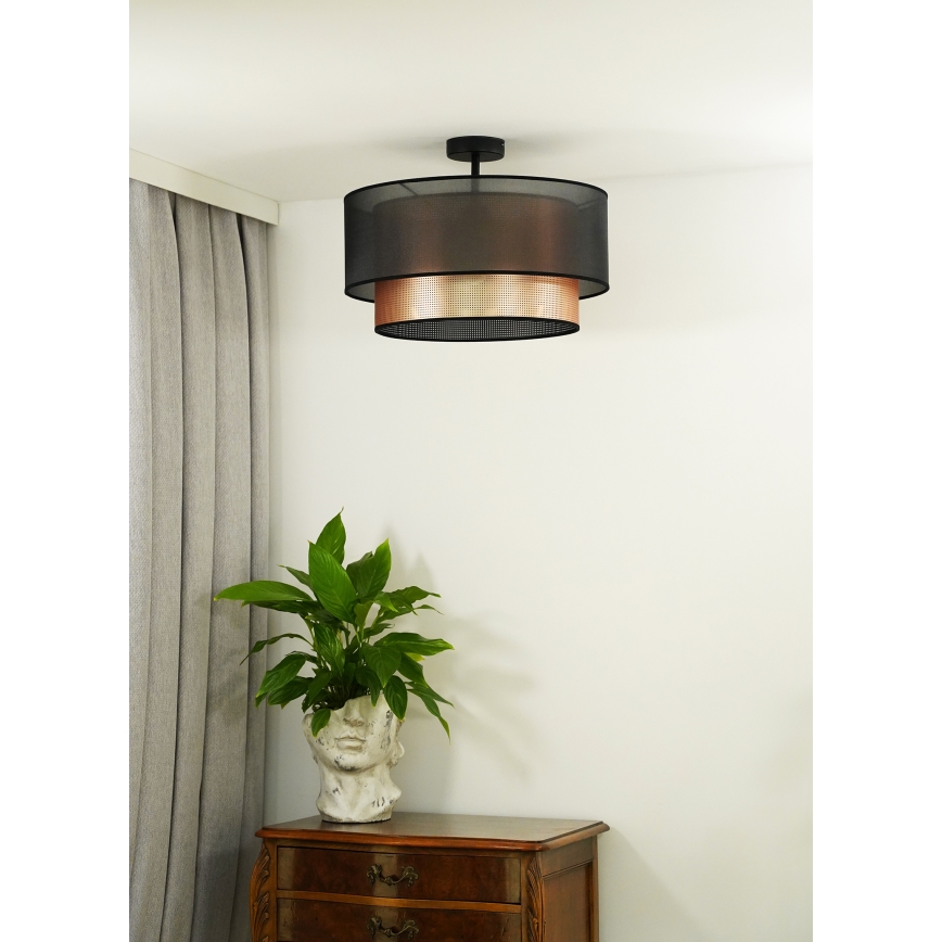 Duolla - Lampadario a plafone COPPER SHINY 1xE27/15W/230V diametro 45 cm marrone/rame