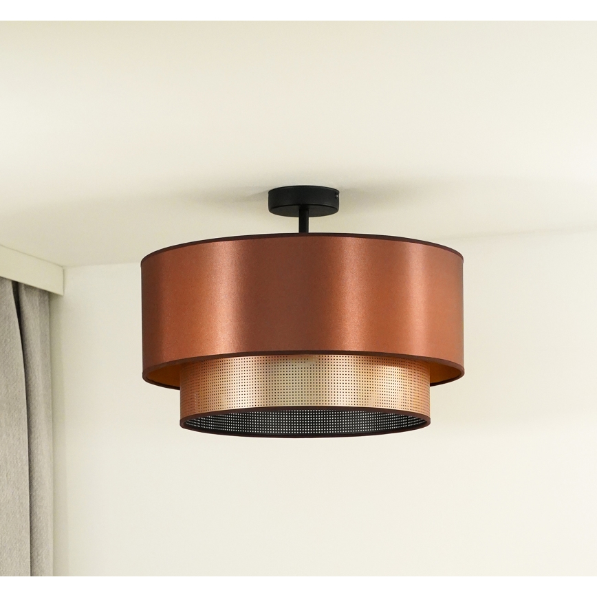 Duolla - Lampadario a plafone COPPER SHINY 1xE27/15W/230V diametro 45 cm rame