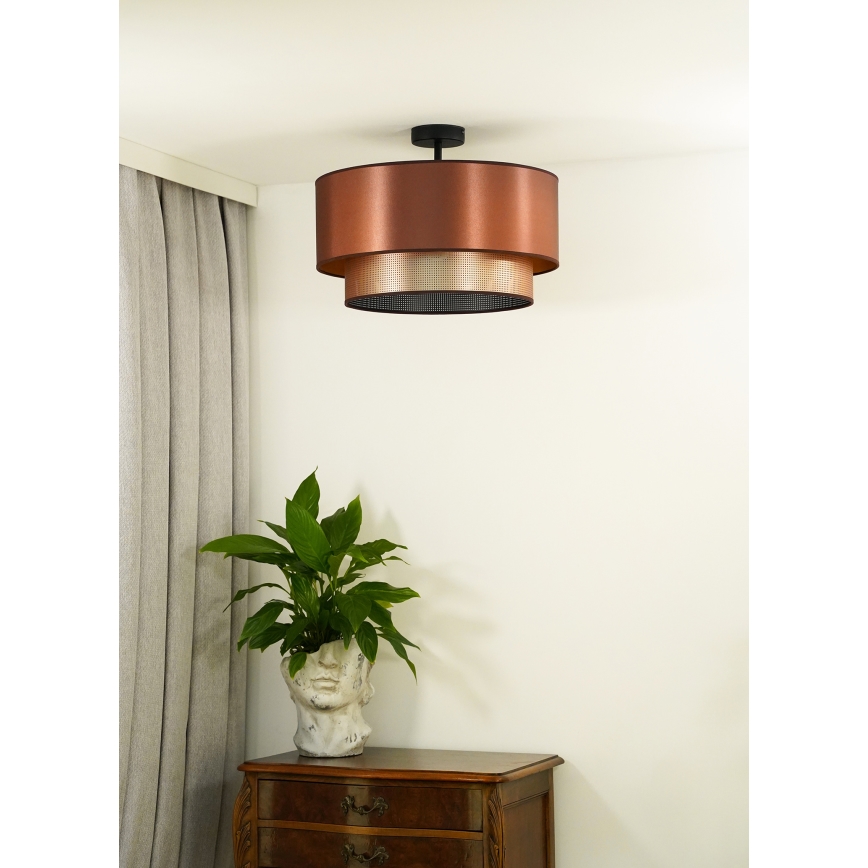 Duolla - Lampadario a plafone COPPER SHINY 1xE27/15W/230V diametro 45 cm rame