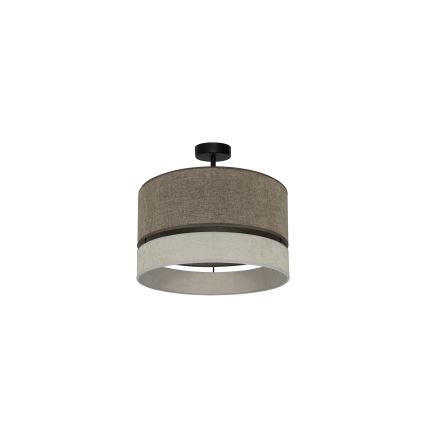 Duolla - Lampadario a plafone DOUBLE 1xE27/15W/230V diametro 40 cm marrone/grigio