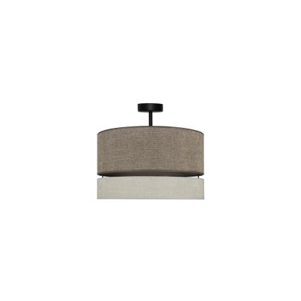 Duolla - Lampadario a plafone DOUBLE 1xE27/15W/230V diametro 40 cm marrone/grigio