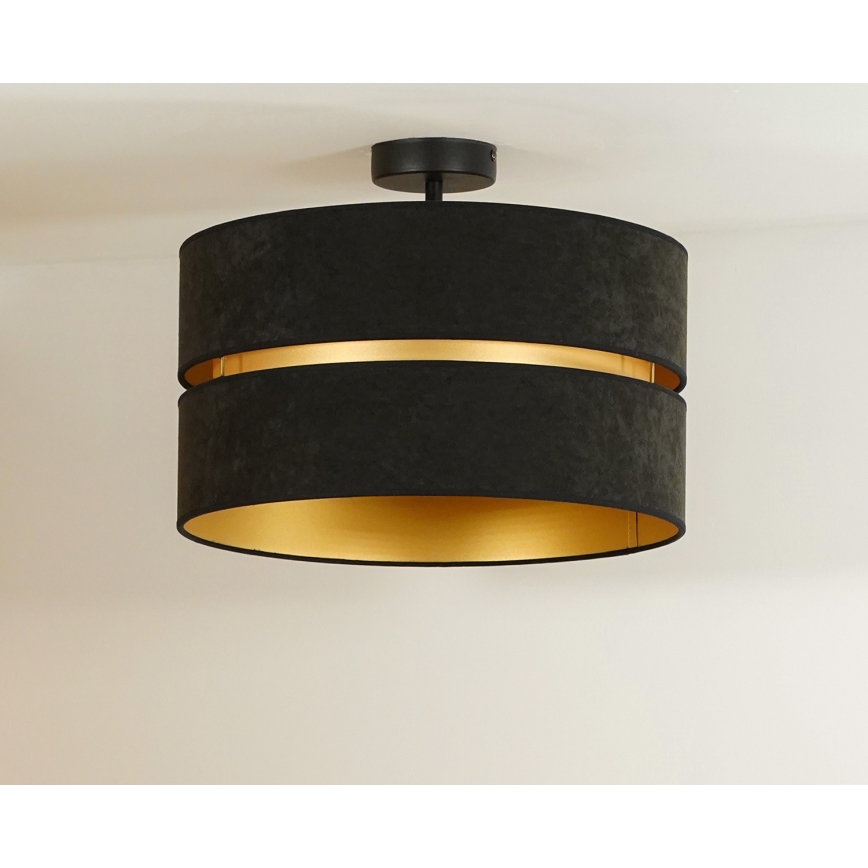 Duolla - Lampadario a plafone DUO 1xE27/15W/230V diametro 40 cm nero/oro