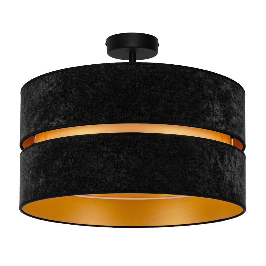 Duolla - Lampadario a plafone DUO 1xE27/15W/230V diametro 40 cm nero/oro