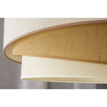 Duolla - Lampadario a plafone KOBO 1xE27/15W/230V diametro 45 cm beige/marrone/bianco