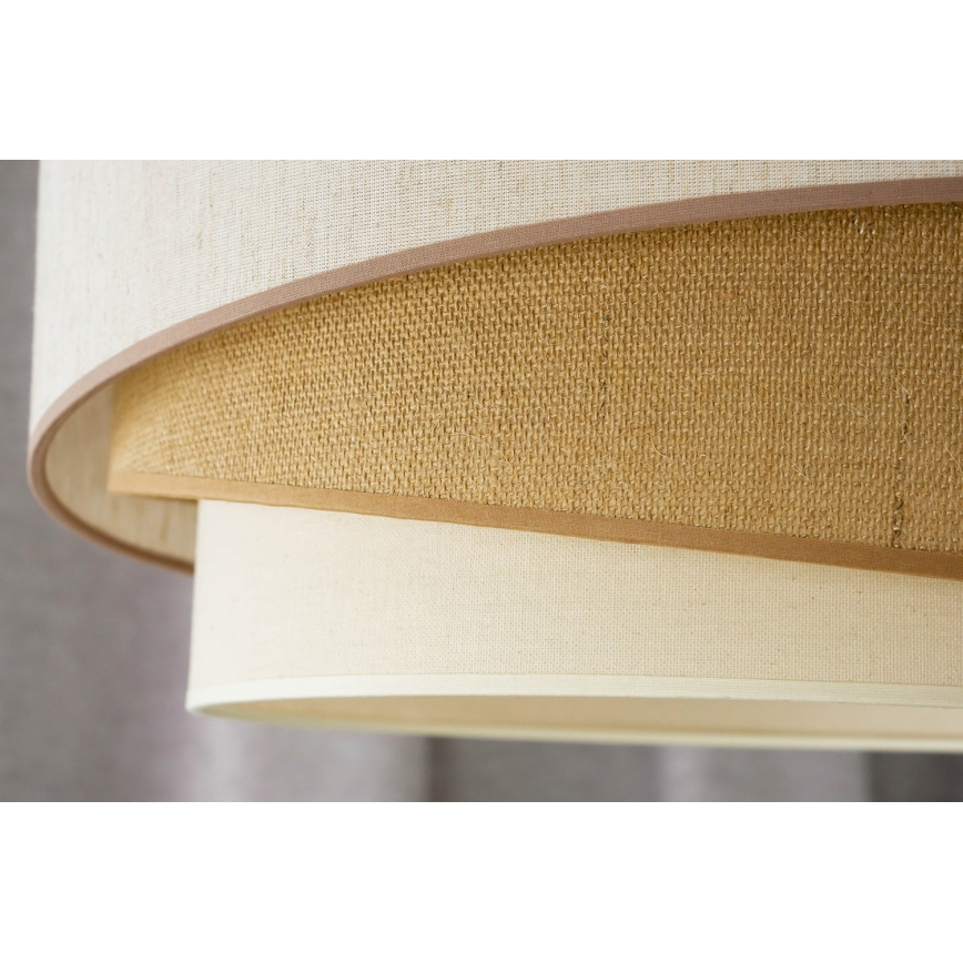 Duolla - Lampadario a plafone KOBO 1xE27/15W/230V diametro 45 cm beige/marrone/bianco