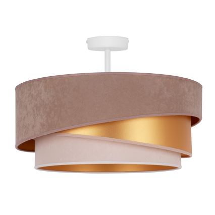 Duolla - Lampadario a plafone KOBO 1xE27/15W/230V diametro 45 cm beige/oro/color crema