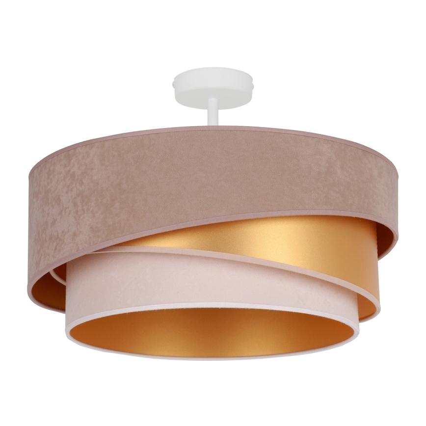 Duolla - Lampadario a plafone KOBO 1xE27/15W/230V diametro 45 cm beige/oro/color crema