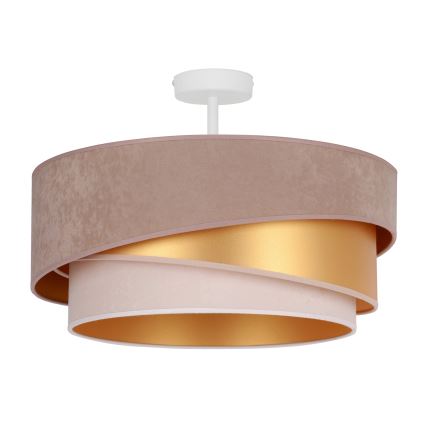 Duolla - Lampadario a plafone KOBO 1xE27/15W/230V diametro 45 cm beige/oro/color crema