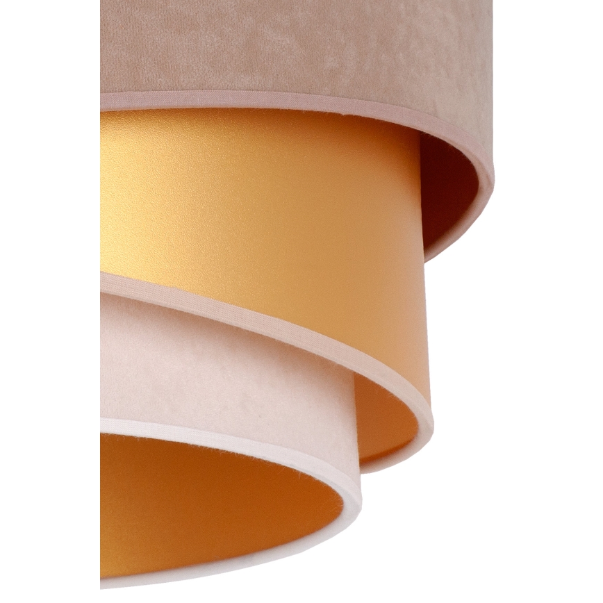 Duolla - Lampadario a plafone KOBO 1xE27/15W/230V diametro 45 cm beige/oro/color crema