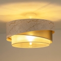 Duolla - Lampadario a plafone KOBO 1xE27/15W/230V diametro 45 cm bianco/oro