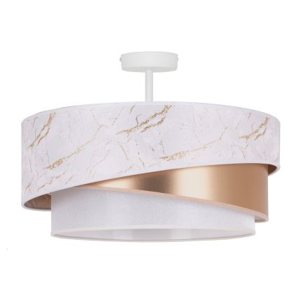 Duolla - Lampadario a plafone KOBO 1xE27/15W/230V diametro 45 cm bianco/oro