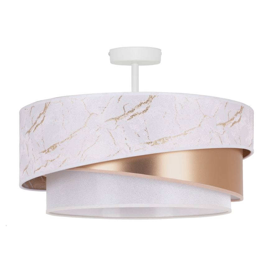 Duolla - Lampadario a plafone KOBO 1xE27/15W/230V diametro 45 cm bianco/oro