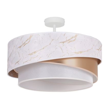 Duolla - Lampadario a plafone KOBO 1xE27/15W/230V diametro 45 cm bianco/oro