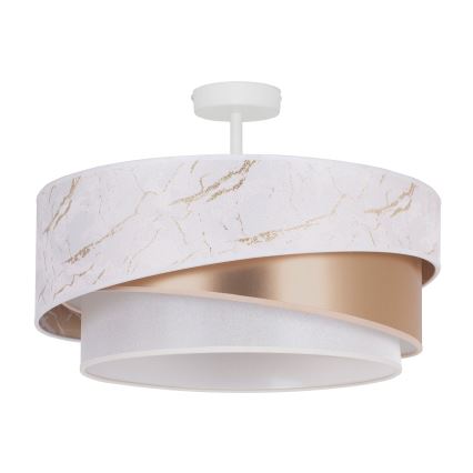 Duolla - Lampadario a plafone KOBO 1xE27/15W/230V diametro 45 cm bianco/oro