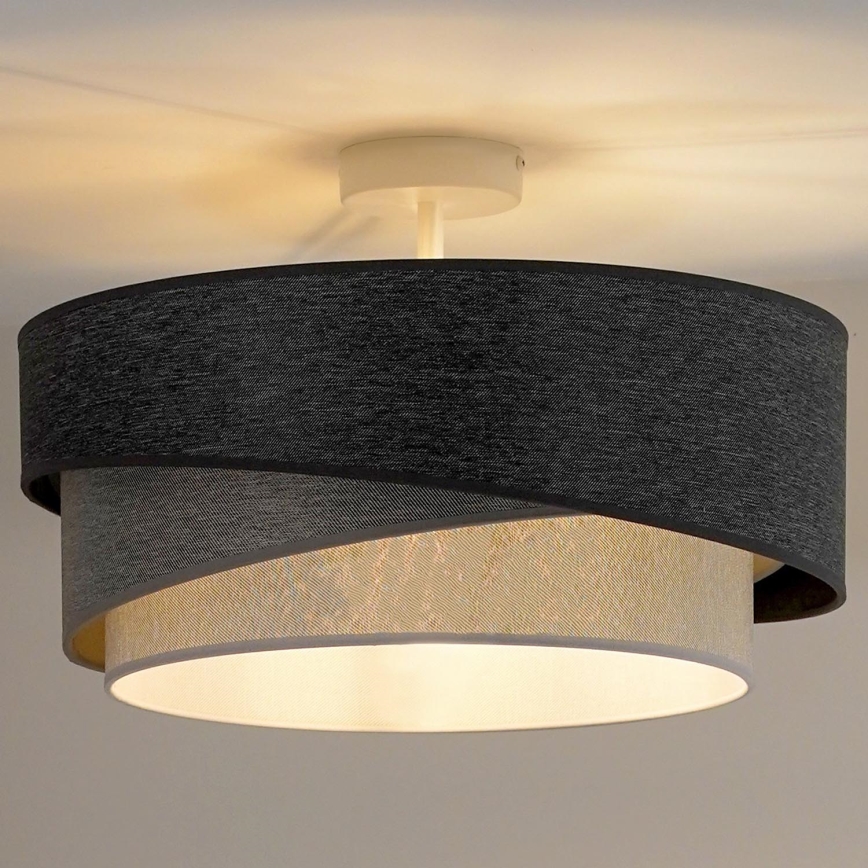 Duolla - Lampadario a plafone KOBO 1xE27/15W/230V diametro 45 cm grigio/bianco