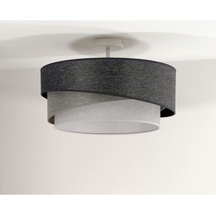 Duolla - Lampadario a plafone KOBO 1xE27/15W/230V diametro 45 cm grigio/bianco