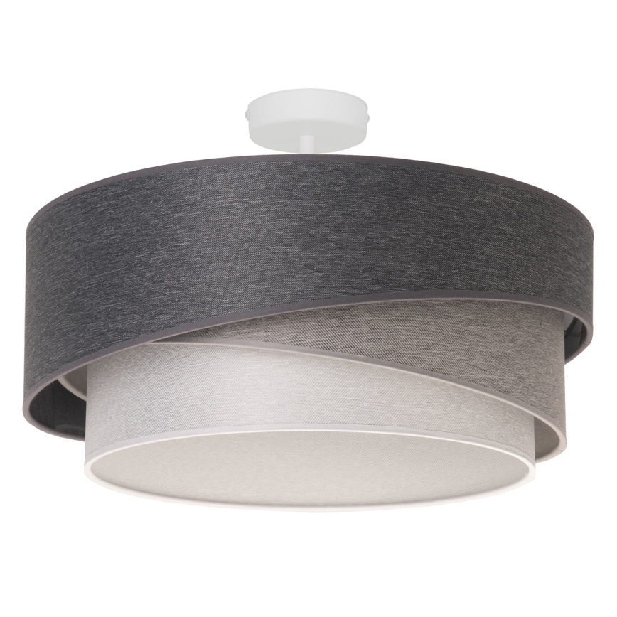 Duolla - Lampadario a plafone KOBO 1xE27/15W/230V diametro 45 cm grigio/bianco