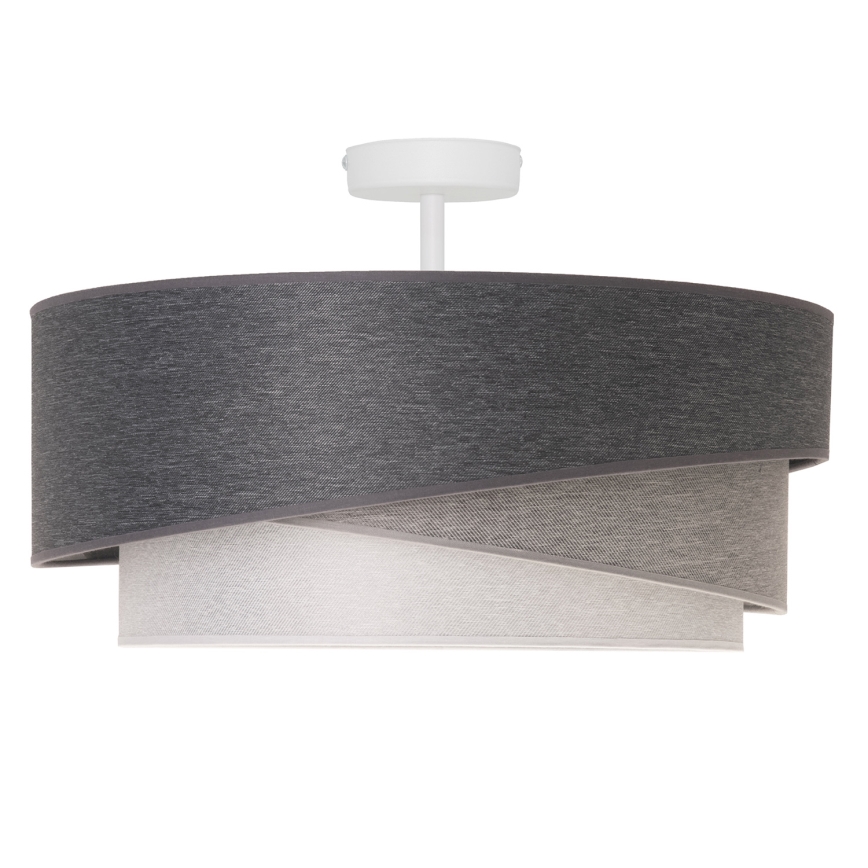 Duolla - Lampadario a plafone KOBO 1xE27/15W/230V diametro 45 cm grigio/bianco