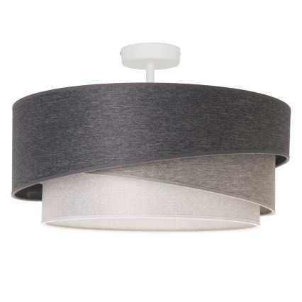 Duolla - Lampadario a plafone KOBO 1xE27/15W/230V diametro 45 cm grigio/bianco