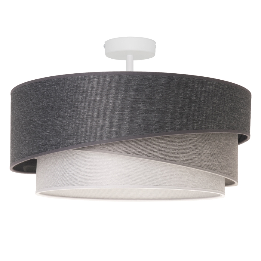 Duolla - Lampadario a plafone KOBO 1xE27/15W/230V diametro 45 cm grigio/bianco