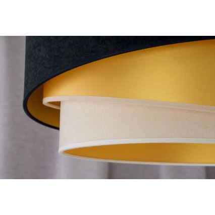 Duolla - Lampadario a plafone KOBO 1xE27/15W/230V diametro 45 cm nero/oro/color crema