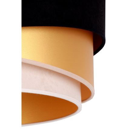 Duolla - Lampadario a plafone KOBO 1xE27/15W/230V diametro 45 cm nero/oro/color crema