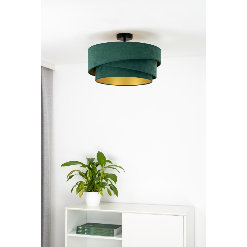 Duolla - Lampadario a plafone KOBO 1xE27/15W/230V diametro 45 cm verde