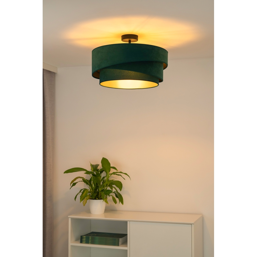 Duolla - Lampadario a plafone KOBO 1xE27/15W/230V diametro 45 cm verde