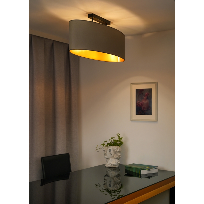 Duolla - Lampadario a plafone OVAL VEGAN 2xE27/15W/230V beige