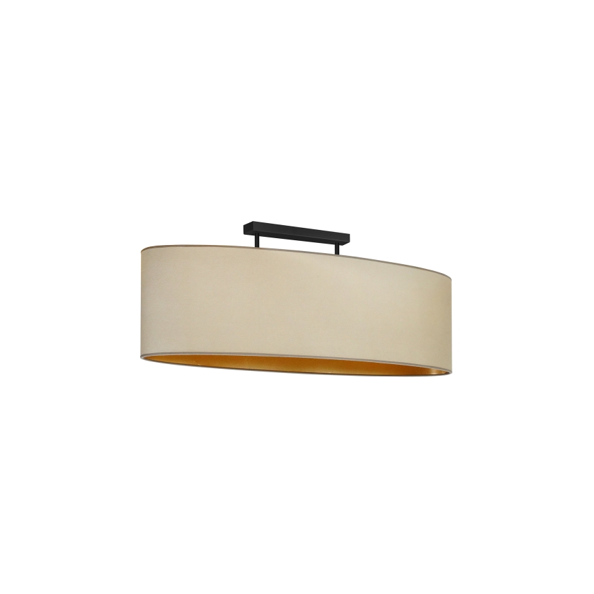 Duolla - Lampadario a plafone OVAL VEGAN 2xE27/15W/230V beige
