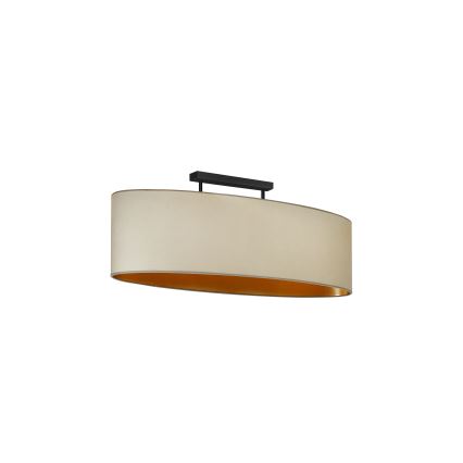 Duolla - Lampadario a plafone OVAL VEGAN 2xE27/15W/230V beige